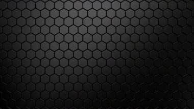 Altıgenler bir dalga oluşturur. Soyut hareket, 3D görüntüleme, 4k çözünürlük