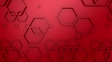 Animated Hexagons Background. Abstract motion, loop, 3d rendering, 4k resolution