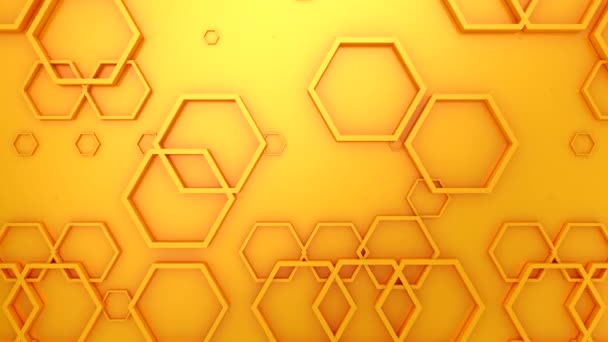 Animated Hexagons Background Abstract Motion Loop Rendering Resolution — Stok video