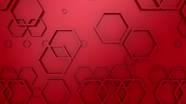 Animated Hexagons Background Abstract Motion Loop Rendering Resolution — Stockvideo
