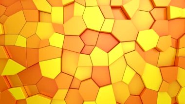 Geometrik Şekillerin Arkaplanı. Soyut hareket, döngü, iki renk, 3D görüntüleme, 4k çözünürlük