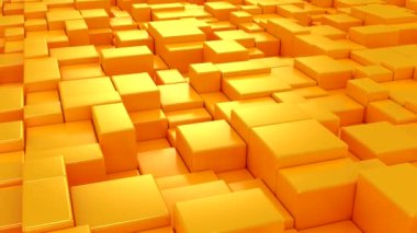 Animasyon Küpleri 'nin arka planı. Soyut hareket, döngü, iki renk, 3D görüntüleme, 4k çözünürlük