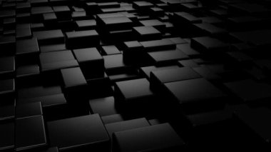 Animasyon Küpleri 'nin arka planı. Soyut hareket, döngü, iki renk, 3D görüntüleme, 4k çözünürlük