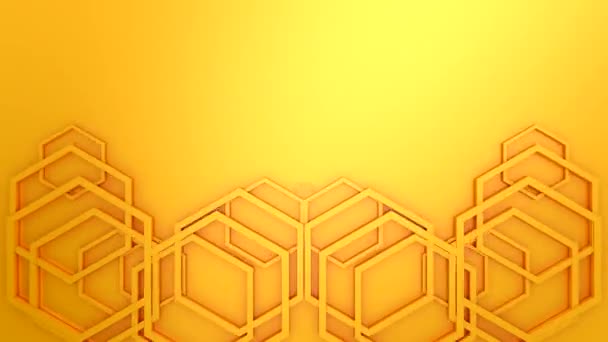 Animated Hexagons Background Movimento Abstrato Loop Renderização Resolução — Vídeo de Stock