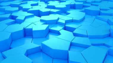 Geometrik Şekillerin Arkaplanı. Soyut hareket, döngü, iki renk, 3D görüntüleme, 4k çözünürlük