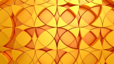 Geometrik Şekillerin Arkaplanı. Soyut hareket, döngü, iki renk, 3D görüntüleme, 4k çözünürlük