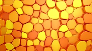 Geometrik Şekillerin Arkaplanı. Soyut hareket, döngü, iki renk, 3D görüntüleme, 4k çözünürlük