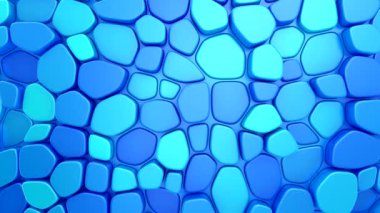 Geometrik Şekillerin Arkaplanı. Soyut hareket, döngü, iki renk, 3D görüntüleme, 4k çözünürlük
