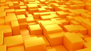 Animasyon Küpleri 'nin arka planı. Soyut hareket, döngü, iki renk, 3D görüntüleme, 4k çözünürlük