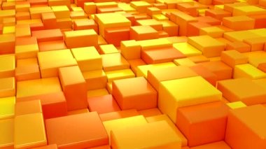 Animasyon Küpleri 'nin arka planı. Soyut hareket, döngü, iki renk, 3D görüntüleme, 4k çözünürlük