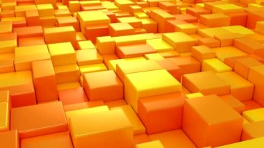 Animasyon Küpleri 'nin arka planı. Soyut hareket, döngü, iki renk, 3D görüntüleme, 4k çözünürlük