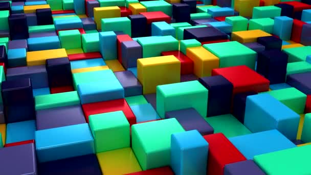 Fond Cubes Animés Motion Abstraite Boucle Rendu Résolution — Video