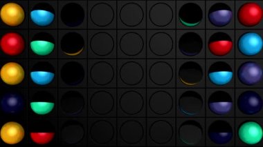 Animasyon Yarımkürelerin arka planı. Soyut hareket, döngü, 3D görüntüleme, 4k çözünürlük