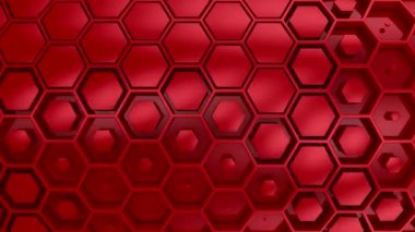 Hexagons 'un geçmişi. Soyut hareket, döngü, 6 'da 1, 3D görüntüleme, 4k çözünürlük