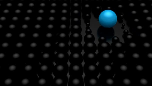 Sphere Moves Spheres Abstract Motion Rendering Resolution — Stockvideo