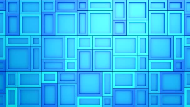 Animated Rectangles Background Abstract Motion Loop Two Color Rendering Resolution — стоковое видео