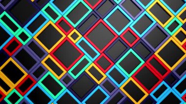 Rhombus Geçmişi. Soyut hareket, döngü, 3D görüntüleme, 4k çözünürlük