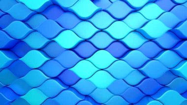 Geometrik Şekillerin Arkaplanı. Soyut hareket, döngü, iki renk, 3D görüntüleme, 4k çözünürlük