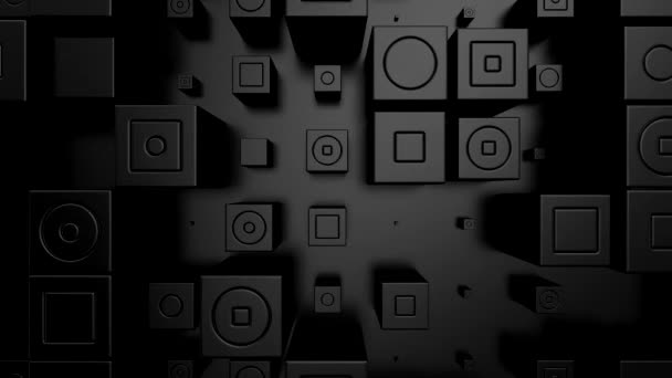 Achtergrond Van Animated Cubes Abstract Motion Loop Twee Kleuren Rendering — Stockvideo