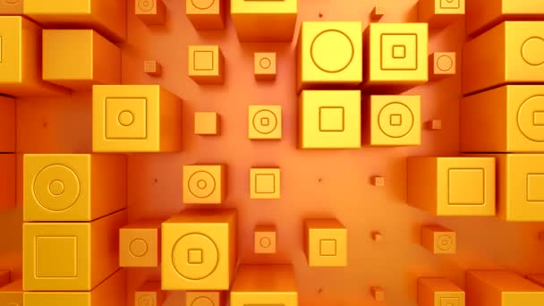 Bakgrund Animerade Kuber Abstrakt Rörelse Loop Två Färger Rendering Upplösning — Stockvideo