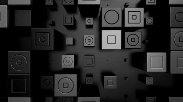 Fond Cubes Animés Motion Abstraite Boucle Deux Couleurs Rendu Résolution — Video