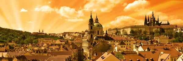 Prag'ın Lesser Town panorama — Stok fotoğraf