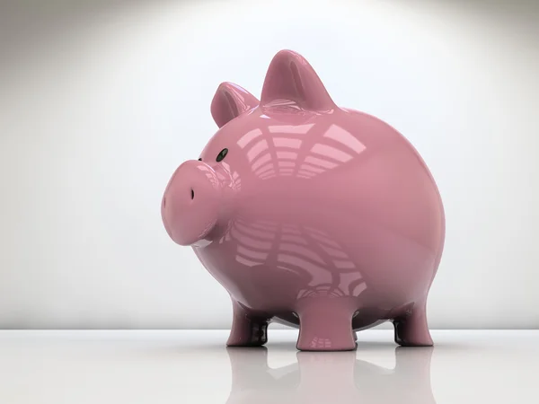 Piggy bank on white — Stock Photo, Image