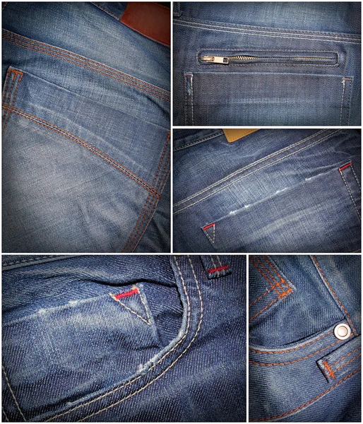 Jeans fassion collage — Stock Photo, Image
