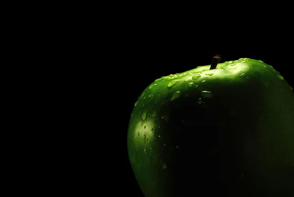 Apple and black — Stock Photo, Image