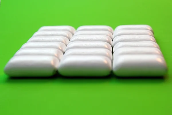 Chewing gum aligned — Stock Photo, Image