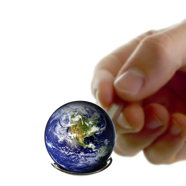 Earth on a spoon — Stock Photo, Image