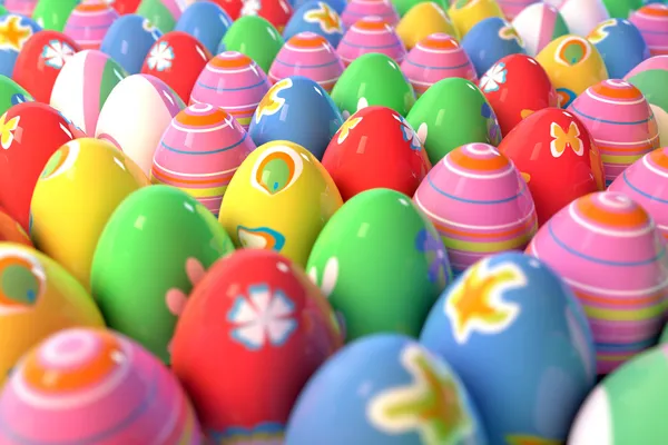 Dozens of easter eggs — Stock Photo, Image