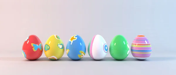 Easter Eggs on white — Stock Photo, Image