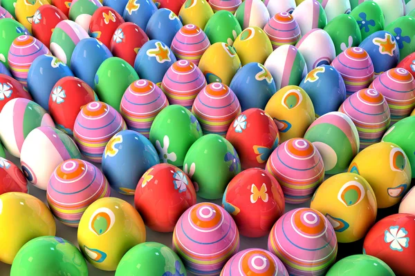 Dozens of easter eggs — Stock Photo, Image