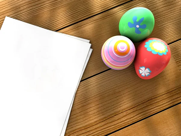 Easter eggs notebook — Stock Photo, Image