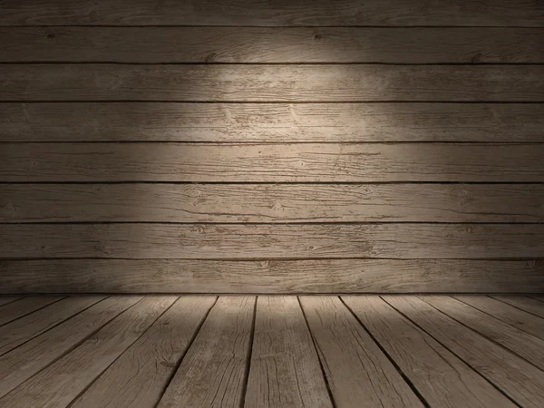 Wood wall and floor — Stock Photo, Image