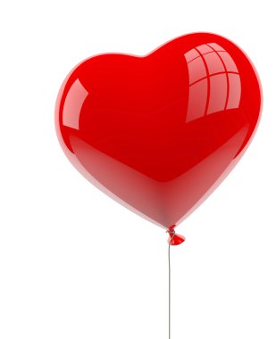 Beyaz kalp balon
