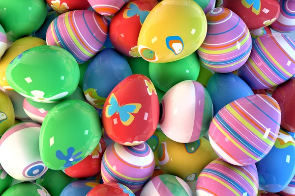 Dozens of easter eggs — Stock Photo, Image