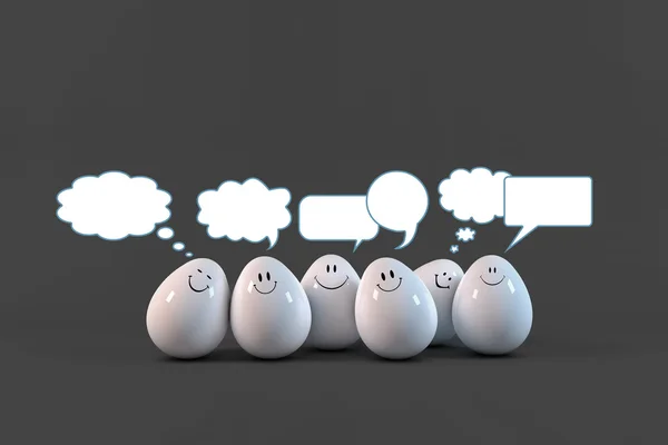 Eggs comunication — Stock Photo, Image