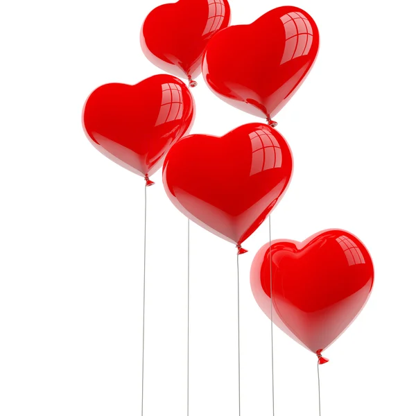 Globos en forma de corazón — Foto de Stock