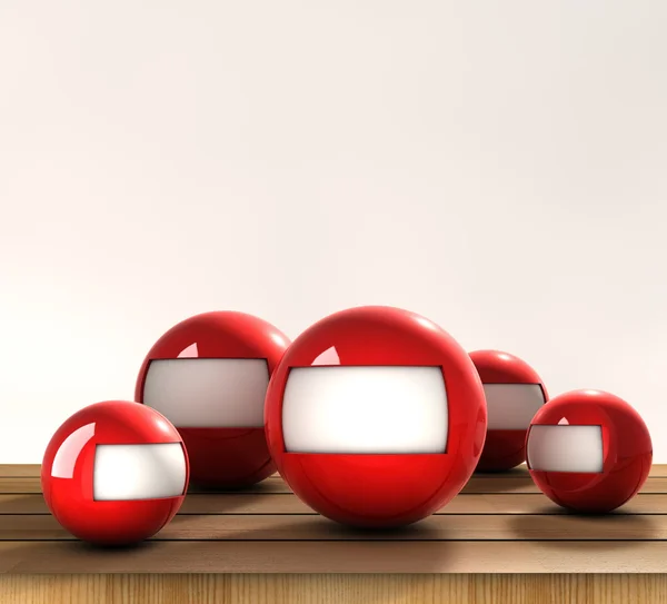 Esferas na mesa — Fotografia de Stock