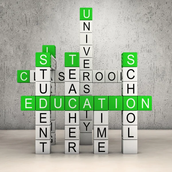 Education crossword room — Stock Photo, Image