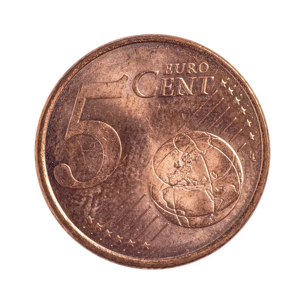 Fem euro cent — Stockfoto