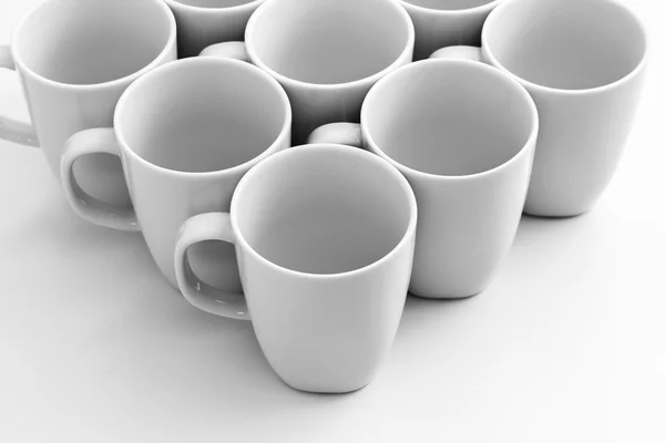 Tasses sur blanc — Photo