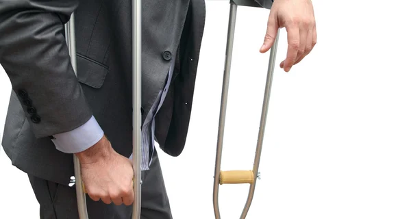 business and crutches