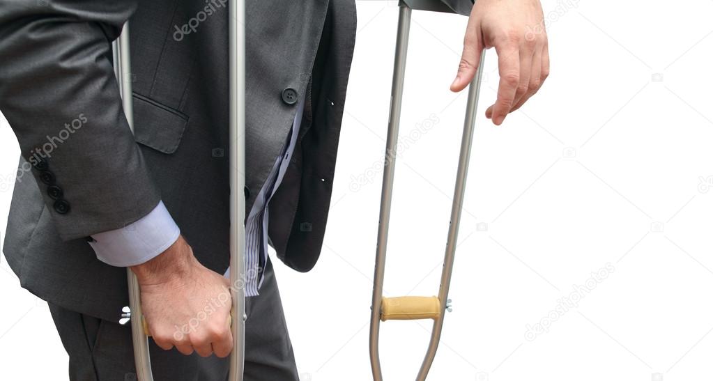 business and crutches