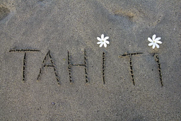 Escritura de playa — Foto de Stock