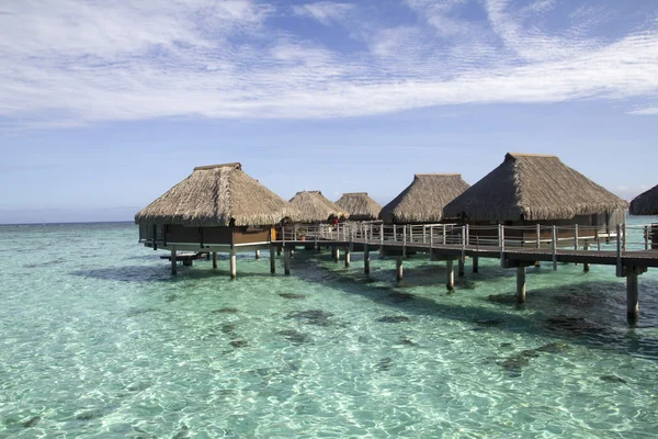 Över vatten bungalows — Stockfoto