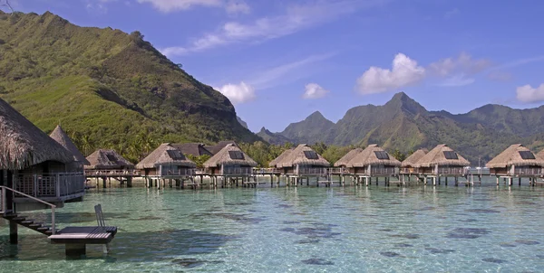 Över vatten bungalows — Stockfoto