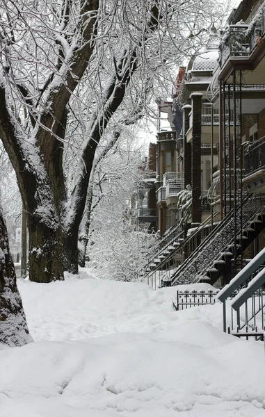 モントリオールの雪の嵐 — ストック写真